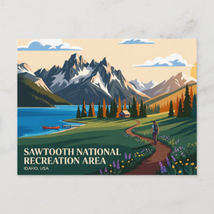 Carte Postale Zone de récréation nationale de Sawtooth aux États