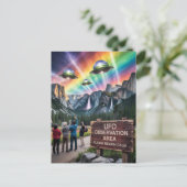 Carte Postale Zone d'observation de l'OVNI S'il vous plaît reste (Debout devant)