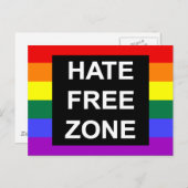 Carte Postale Zone franche de haine (Devant / Derrière)