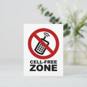 Carte Postale Zone sans téléphone portable (Debout devant)