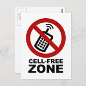 Carte Postale Zone sans téléphone portable (Devant / Derrière)