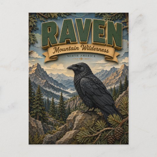 Carte Postale Zone sauvage de Raven Mountain POPCUT (Devant)