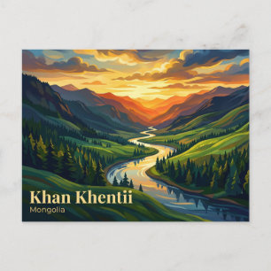 Carte Postale Zone strictement protégée de Khan Khentii Mongolie