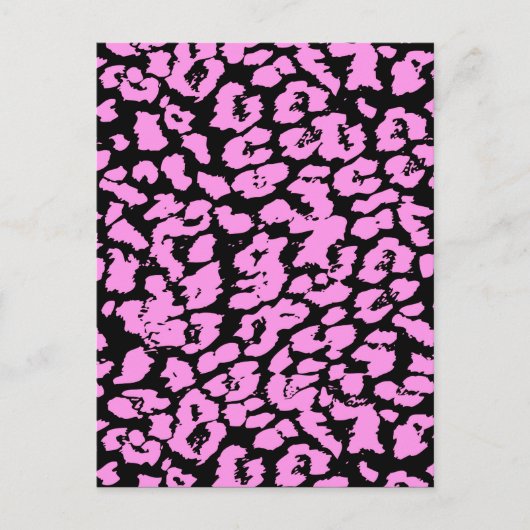 Carte Postale Zones animales roses (Devant)