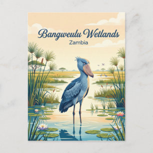 Carte Postale Zones humides de Bangweulu en Zambie