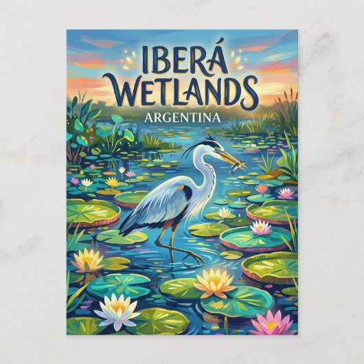 Carte Postale Zones humides d'Iberá Argentine (Devant)