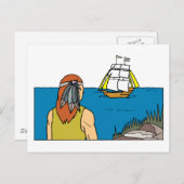 Carte Postale Zones indiennes Mayflower (Devant / Derrière)