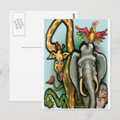 Carte Postale Zoo Animaux (Devant / Derrière)