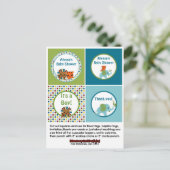 Carte Postale ZOO Baby shower Cupcake Topper APK (Debout devant)