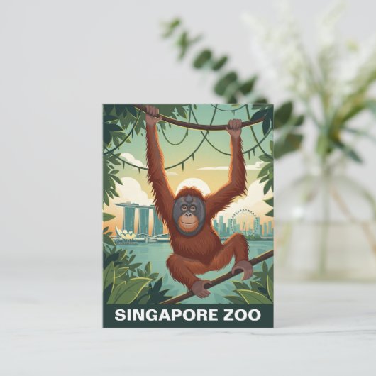 Carte Postale Zoo de Singapour (Debout devant)