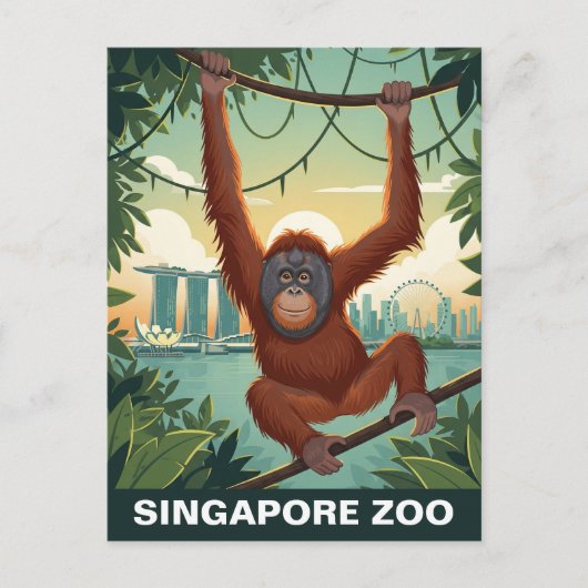 Carte Postale Zoo de Singapour (Devant)