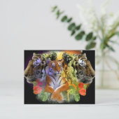 Carte Postale zoo Tiger Symmetry (Debout devant)