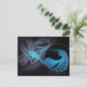 Carte Postale Zoom sur un brin d'ADN dans un chromosome (Debout devant)