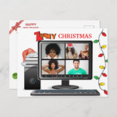 Carte Postale Zoomy Christmas Call Video Satire Conference (Devant / Derrière)