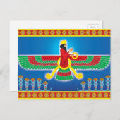 Carte Postale Zoroastrien persan Faravahar (Devant / Derrière)