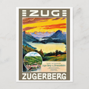 Carte Postale Zoug, montagne de Zegerberg, Suisse, vintage