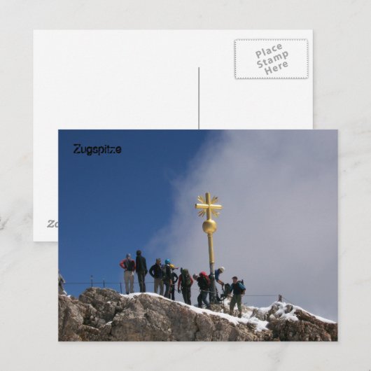 Carte Postale Zugspitze (Devant / Derrière)
