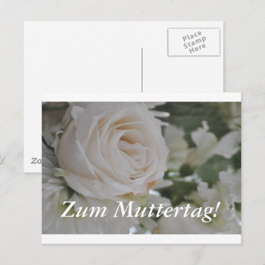 Carte Postale Zum Muttertag (Devant / Derrière)