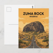 Carte Postale Zuma Rock, Madalla, Niger (Devant / Derrière)
