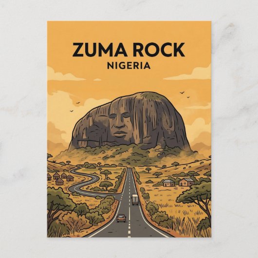Carte Postale Zuma Rock, Madalla, Niger (Devant)