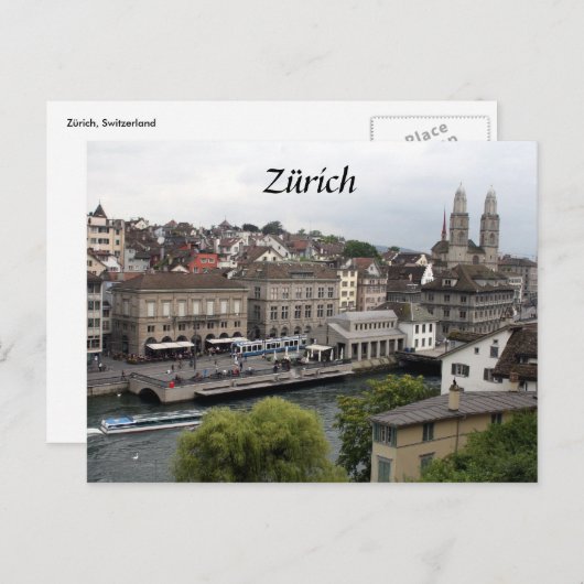 Carte Postale zürich (Devant / Derrière)
