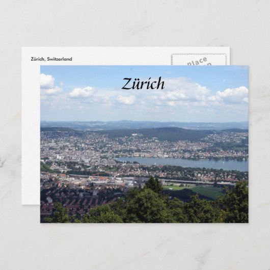 Carte Postale zürich (Devant / Derrière)