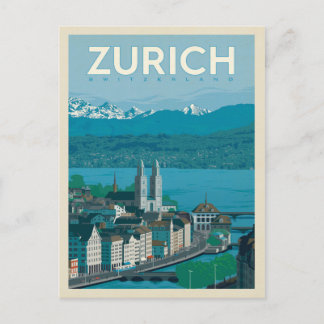 Carte Postale Zurich, Suisse