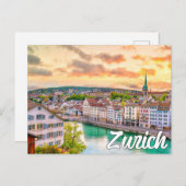 Carte Postale Zurich, Suisse (Devant / Derrière)