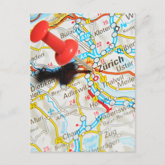 Carte Postale Zürich, Suisse (Devant)