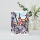 Carte Postale Zurich Suisse Aquarelle Peinture Voyage (Debout devant)