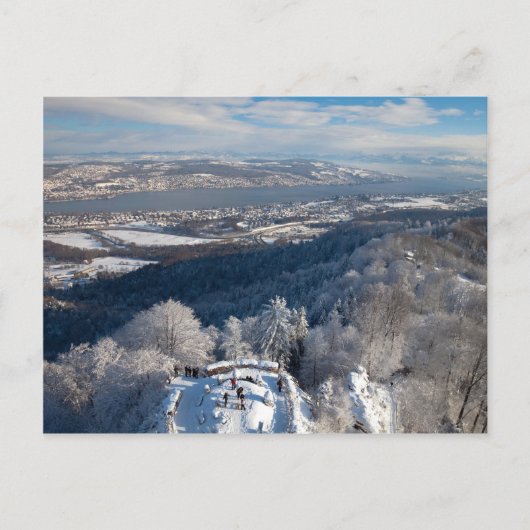 Carte Postale Zurich Suisse Hiver (Devant)