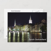 Carte postale Zurich Suisse Limmat River (Devant / Derrière)