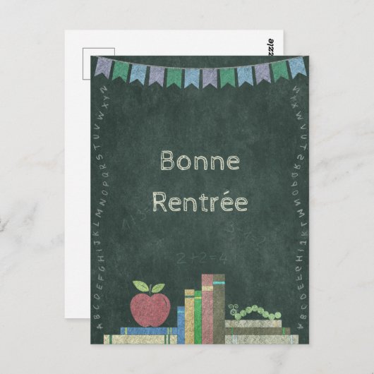 Carte Postale Zurück zur Schule | Bonne Rentrée (Devant / Derrière)