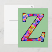 Carte Postale Zz Monogramme éclairé (Devant / Derrière)