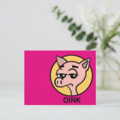 CARTE POSTCARD DE PIG DE CARTOON FUNNY (Debout devant)