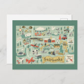 Carte Postcard Fairbanks (Devant / Derrière)