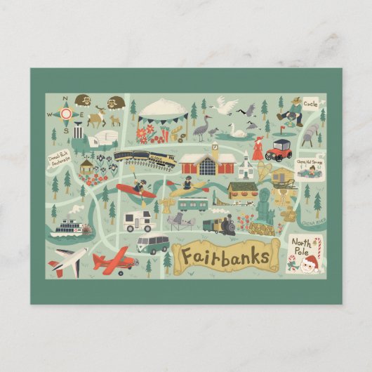 Carte Postcard Fairbanks (Devant)