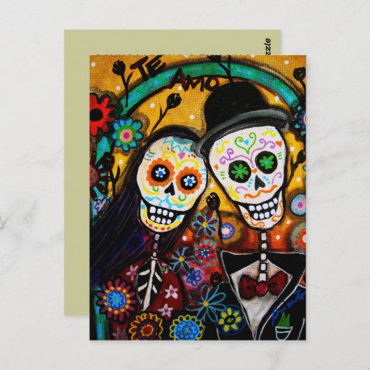 CARTE POSTCARD MARIAGE (Devant / Derrière)