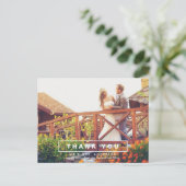 CARTE POSTCARD MARIAGE PHOTO SIMPLE ET MODERNE (Debout devant)