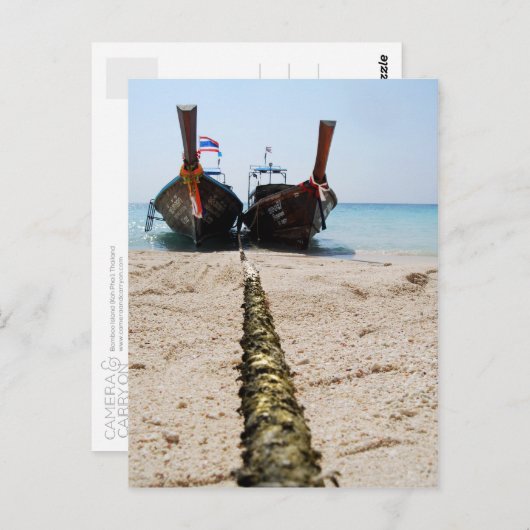 CARTE POSTCARD pour bateaux à queue longue (Devant / Derrière)