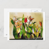 CARTE POSTCARD Tulip Ground Happiness (Devant / Derrière)