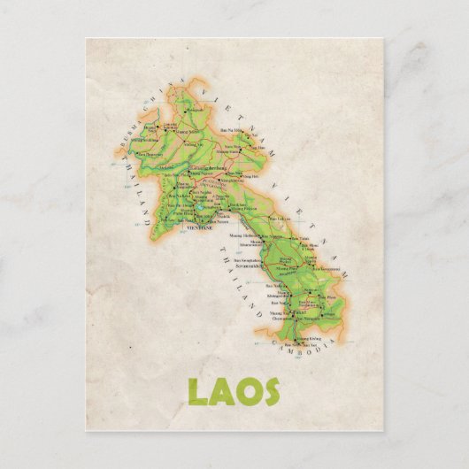 CARTE POSTCARDS ♥ Laos (Devant)