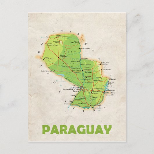 CARTE POSTCARDS ♥ Paraguay (Devant)