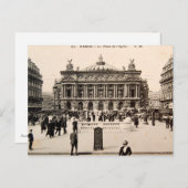 Carte Poste vintage Paris, Opéra (Devant / Derrière)