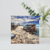 Carte Poster Apocalyptique Vide Plage Abandonnée (Debout devant)