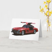 Carte Poster classique Mercedes Benz SLR300 Gullwing (Fleur jaune)