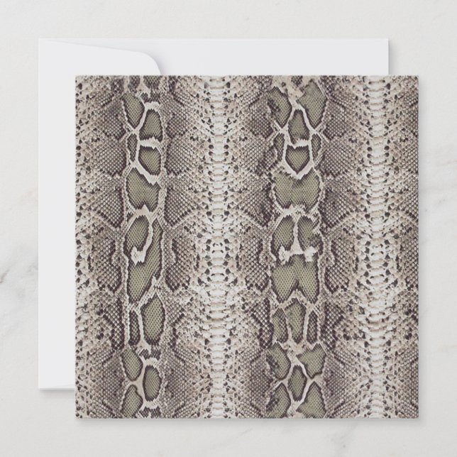 Carte Poster de animal de peau de serpent (Devant)