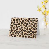 Carte Poster de animal, Léopard Brown, Spots de guépard, (Fleur jaune)