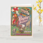 Carte Poster de cirque vintage Ringling Brothers (Fleur jaune)