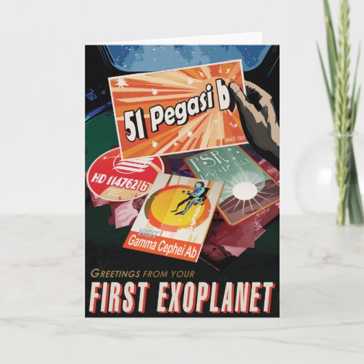 Carte Poster de l'espace rétro - Exoplanet Discovery 51  (Devant)